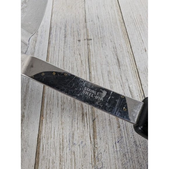 Vintage #1 Stainless Steel Wide Slotted Curved Flipper Lifter Spatula Philgas Ad - Picture 7 of 8